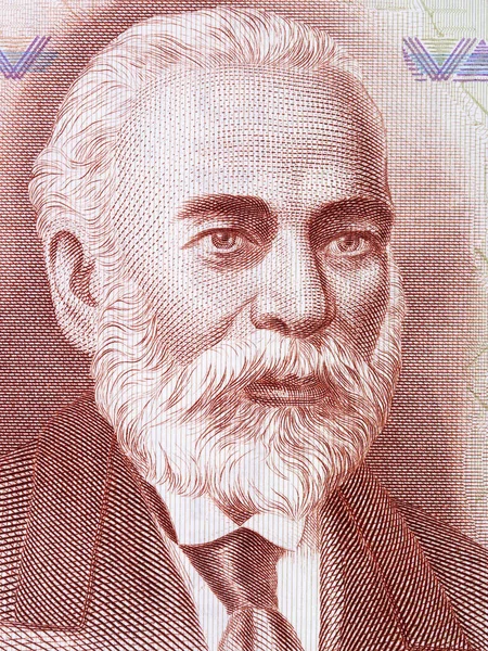 Ismail Qemali Porträtt Albanska Pengar — Stockfoto