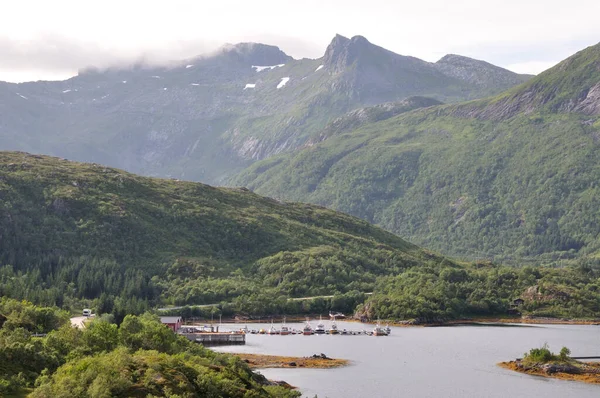 Lofoten Természet Táj Háttér — Stock Fotó