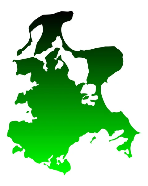 Mappa Rgen Illustrazione Geografica Della Mappa — Foto Stock