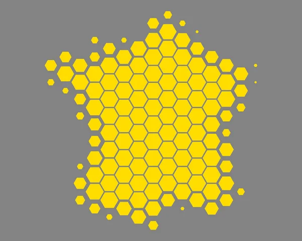 Landkarte Von Frankreich Geographische Kartenillustration — Stockfoto