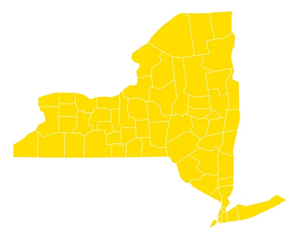 ニューヨーク州地図地理図 — ストック写真