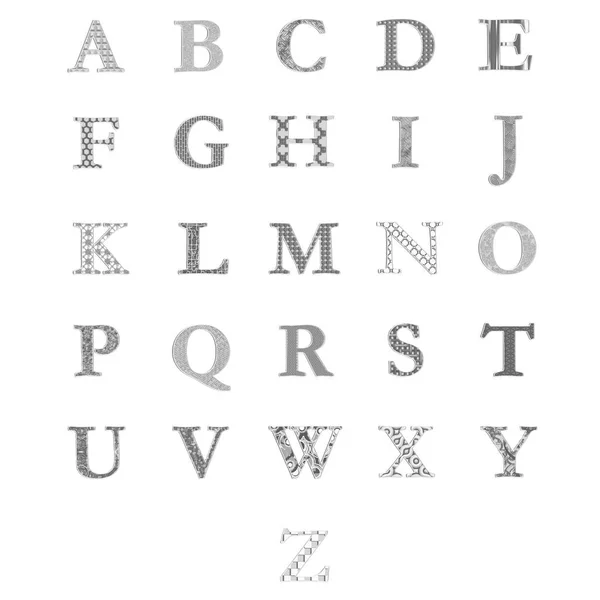 现代字体的样式模板 — 图库照片