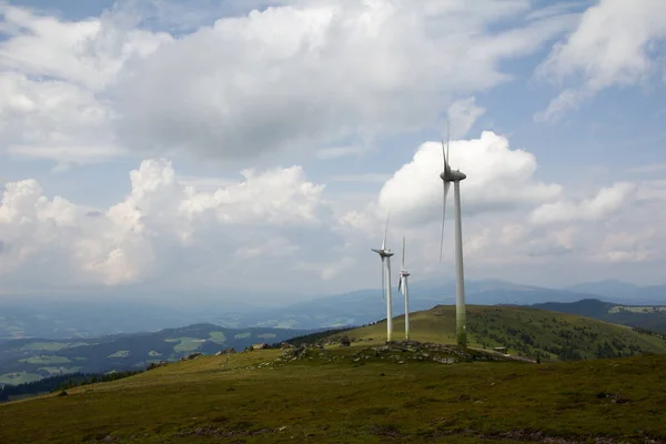 Energia Wiatrowa Urządzenia Turbin Wiatrowych — Zdjęcie stockowe