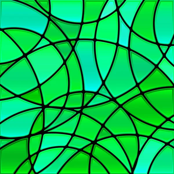 Abstraktní Vektorové Mozaiky Barevného Skla Zelené Modré Kruhy — Stock fotografie
