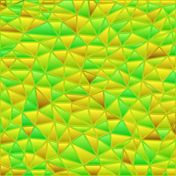 Abstrato Vetor Manchado Vidro Triângulo Mosaico Fundo Verde Amarelo — Fotografia de Stock