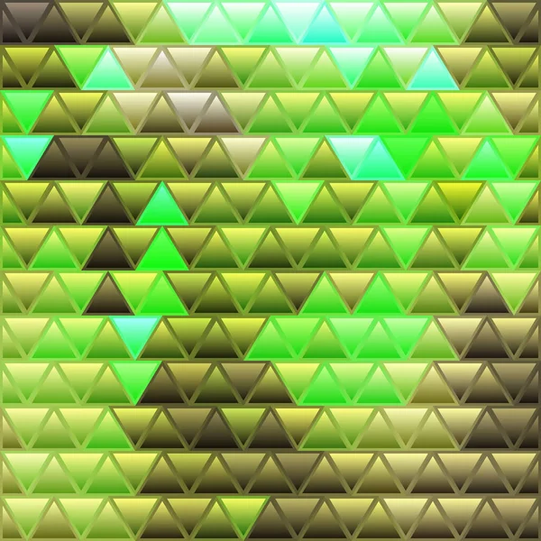 Abstrait Vecteur Vitrail Triangle Mosaïque Fond Vert Brun — Photo