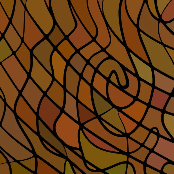 Абстрактный Векторный Витраж Мозаики Оранжевый Коричневый — стоковое фото
