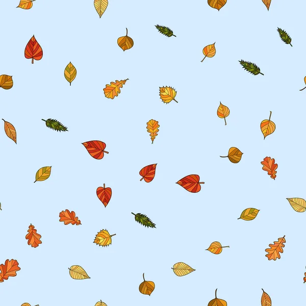 抽象的なベクトルのドアの秋はシームレスなパターンを残し — ストック写真