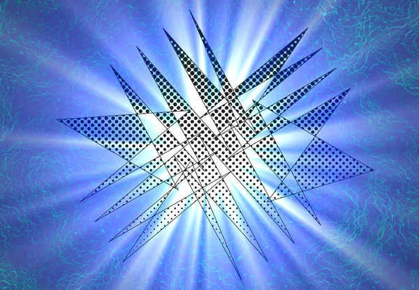 Абстрактные Треугольники Фигуры Сияющие Лучи Света Заднем Плане Рендеринг — стоковое фото