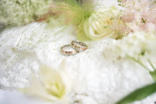 Decoração Com Anéis Para Uma Celebração Casamento — Fotografia de Stock