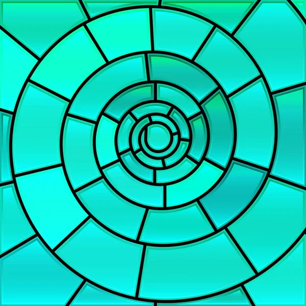 Soyut Vektör Vitray Mozaik Arka Plan Mavi Spiral — Stok fotoğraf