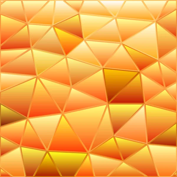 Abstrato Vetor Manchado Vidro Triângulo Mosaico Fundo Laranja — Fotografia de Stock