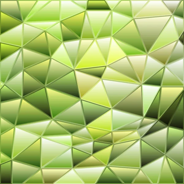 Elvont Vektor Festett Üveg Háromszög Mozaik Háttér Zöld Sárga — Stock Fotó
