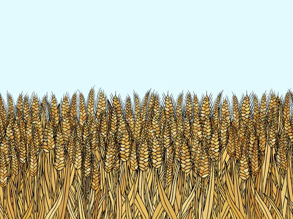 漫画のドア小麦のシームレスなパターン — ストック写真