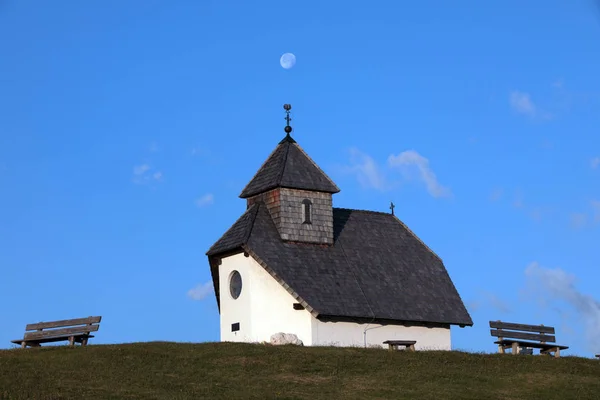 Pralongiakapellet Dolomiterna — Stockfoto