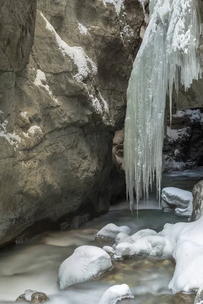 Partnach Gorge Garmisch Partenkirchen Germany Winter — ストック写真