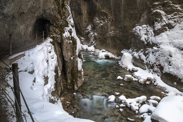 Partnach Gorge Garmisch Partenkirchen Germany Winter — Stock Photo, Image