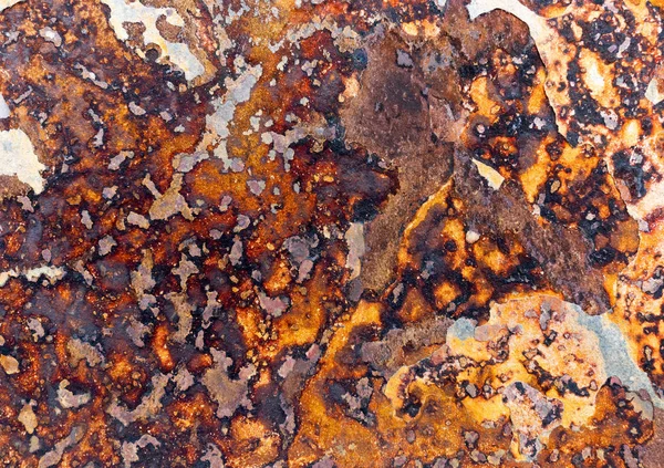 Patrón Abstracto Una Placa Piedra Ferrosa Oxidada Primer Plano — Foto de Stock