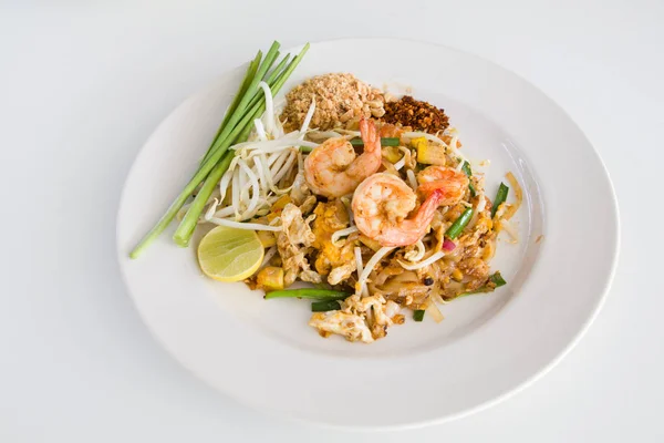 Tapis Thai Aux Crevettes Cuisine Traditionnelle Thaïlandaise — Photo