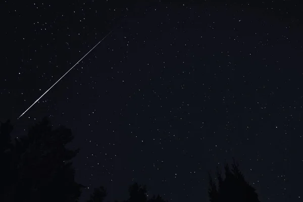 Stella Cadente Nel Cielo Sera — Foto Stock