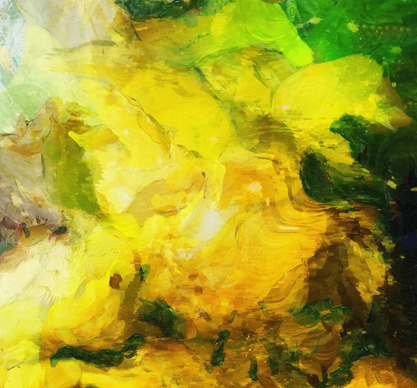 色彩艳丽的抽象画 Canvas上的石油 — 图库照片