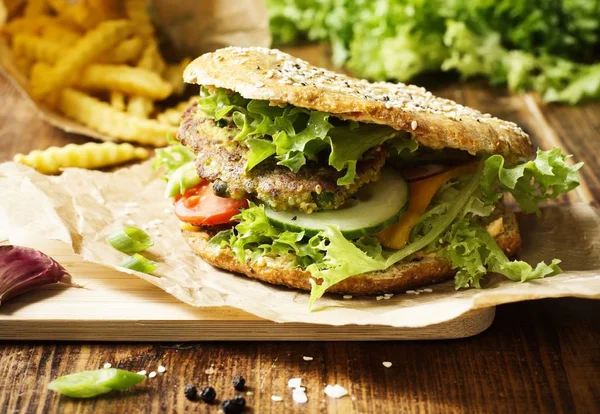 Hamburguesa Saludable Proteína Vegetariana —  Fotos de Stock