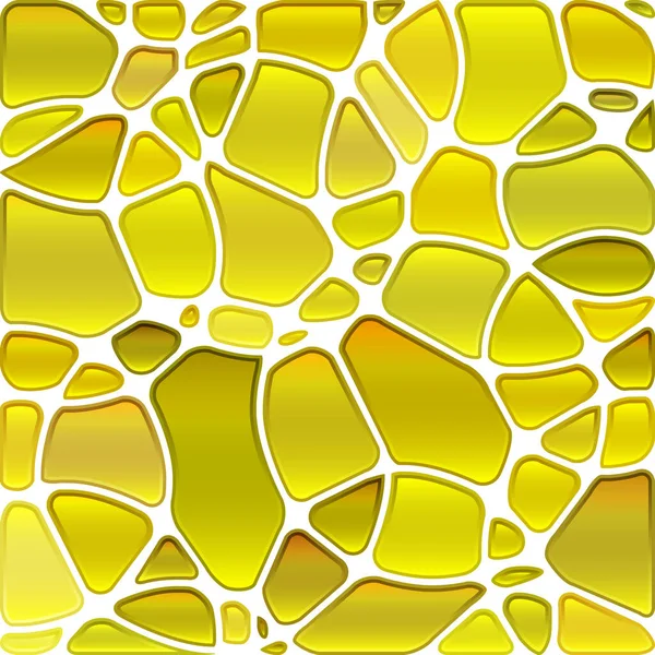 Abstraktní Vektor Mozaika Barevného Skla Žluté Kruhy — Stock fotografie