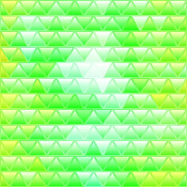 Abstract Vector Stained Glass Triangle Mosaic Background Green Yellow — Stock Photo, Image