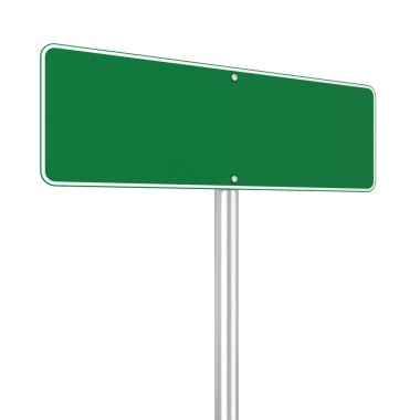 Road sign. 3d illustration isolated on white background clipart
