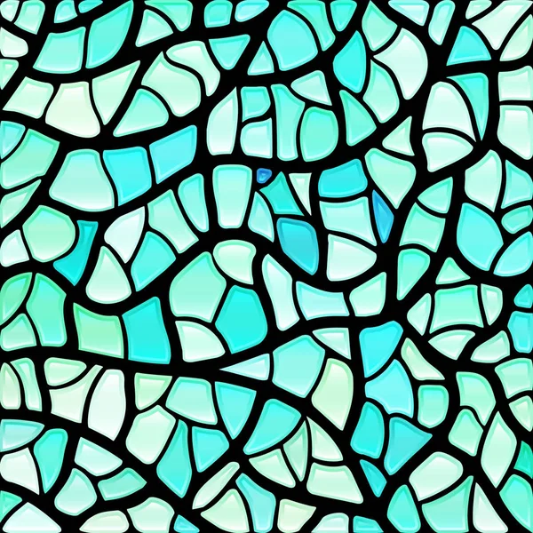 Abstract Vector Stained Glass Mosaic Background Light Blue — Stock Photo, Image