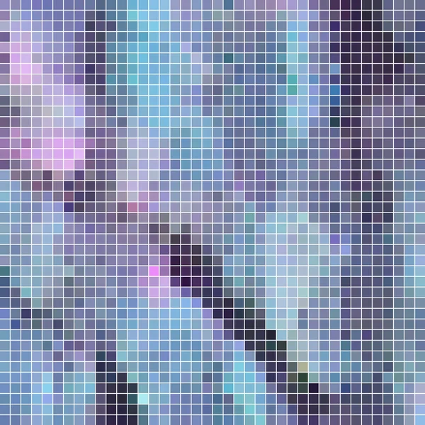 Abstrakt Vektorbakgrund Fyrkantiga Pixlar Mosaik Blått Och Violett — Stockfoto