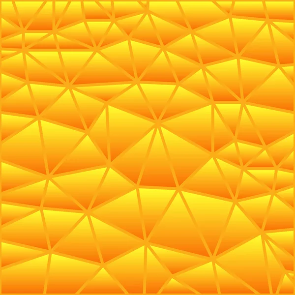 Vector Abstracto Vidrieras Triángulo Mosaico Fondo Amarillo Dorado — Foto de Stock