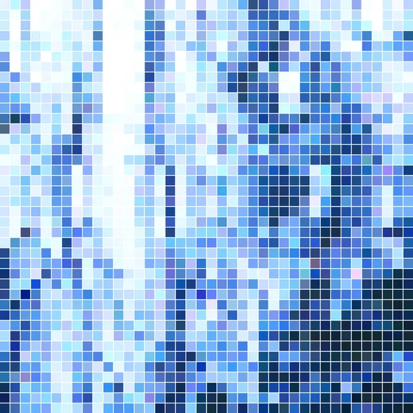 Astratto Vettore Quadrato Pixel Mosaico Sfondo Blu Bianco — Foto Stock