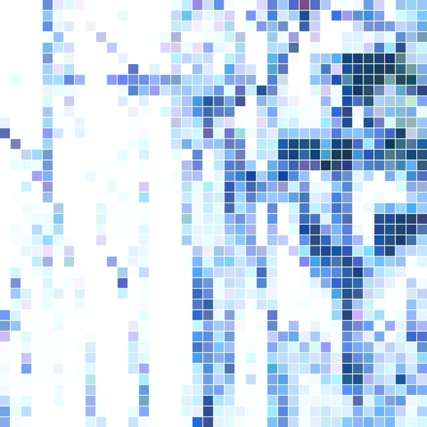 Vector Abstracto Pixel Cuadrado Fondo Mosaico Azul Blanco — Foto de Stock