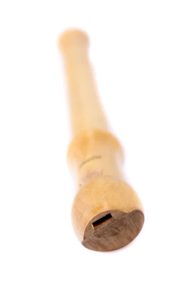 Eine Flöte Isoliert Nahaufnahme — Stockfoto