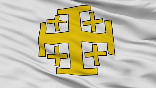 Jerusalem Cross Flag Close View — Stock Photo, Image