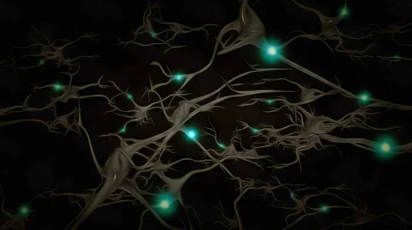 Neurona Ilustración Neurología Organismo — Foto de Stock