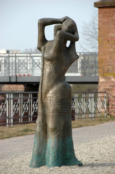 Scultura Dafne Presso Antica Fortezza Germersheim — Foto Stock