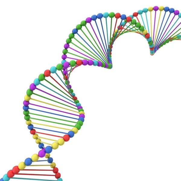 Dna Spiral Illustration Isolerade Vit Bakgrund — Stockfoto