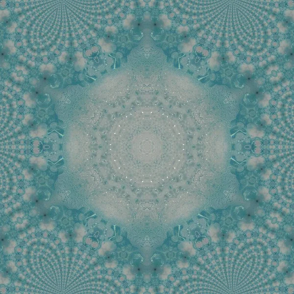 Abstract Blue Kaleidoscope Picture Computer Generated Image — Stock Photo, Image