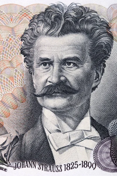 Johann Strauss Retrato Dinheiro Austríaco — Fotografia de Stock