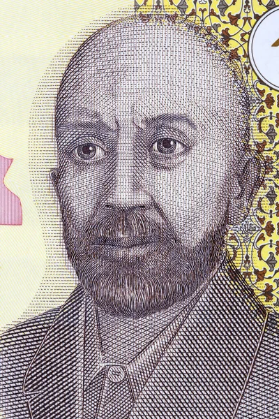 Retrato Nusratullo Maksum Del Dinero Tayikistán — Foto de Stock