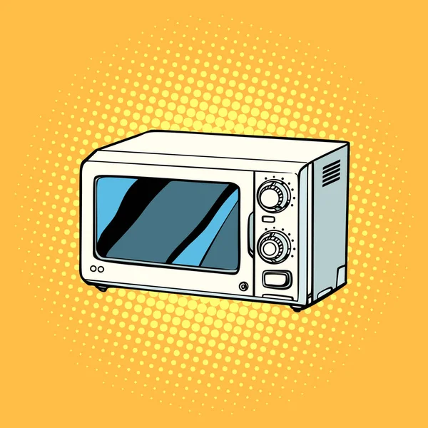 Mikrodalga Fırın Mutfak Malzemeleri Pop Art Retro Vektör Illüstrasyon Klasiği — Stok fotoğraf