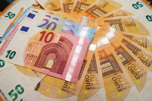 Moderne Banknoten Nahaufnahme Finanzieller Hintergrund — Stockfoto