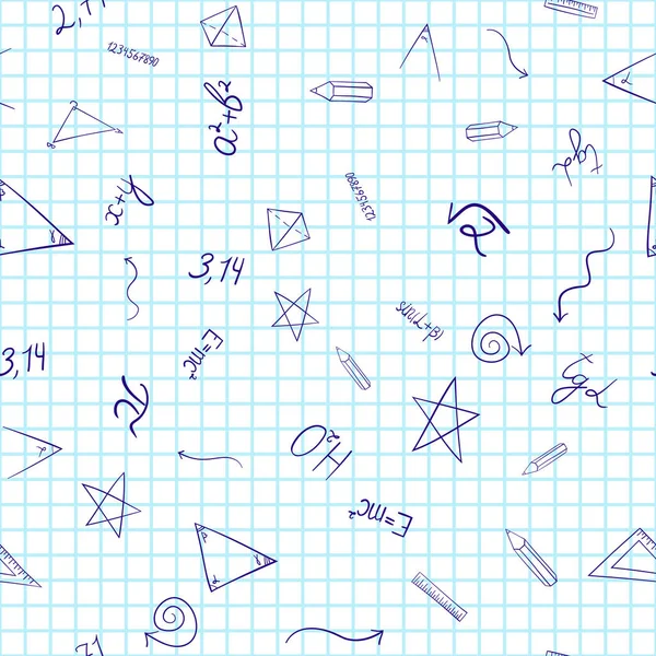Abstrakte Vektor Schule Doodles Nahtlose Muster — Stockfoto