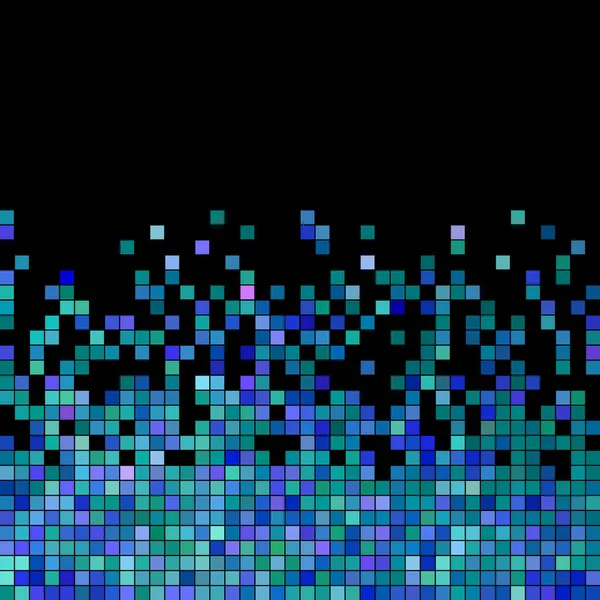 Abstrakcyjny Wektor Kwadratowy Piksel Mozaika Tło Niebieski — Zdjęcie stockowe
