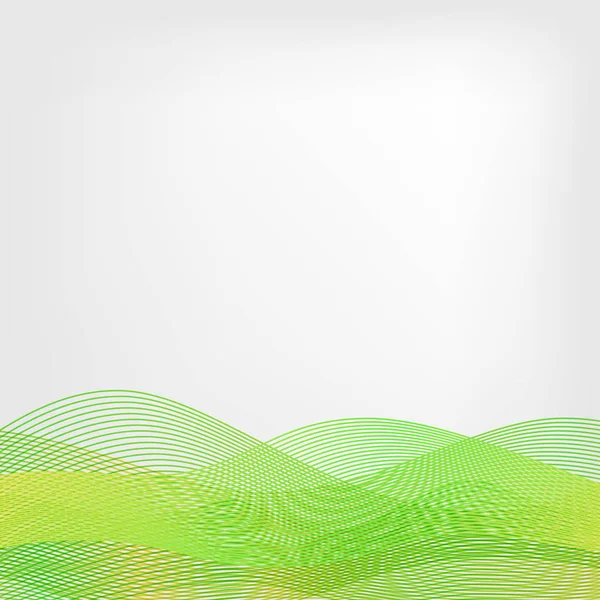 Abstrakte Vektor Gewellte Linie Hintergrund Grün Und Gelb — Stockfoto