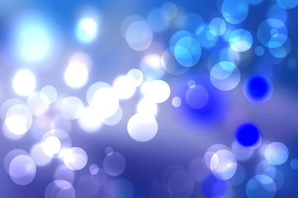 Abstracto Blanco Aligeramiento Círculos Bokeh Burbujas Unterwater Hermosa Ilustración Azul — Foto de Stock