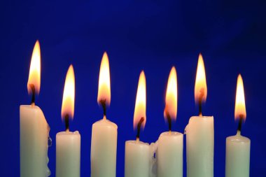 seven candles for Christmas clipart