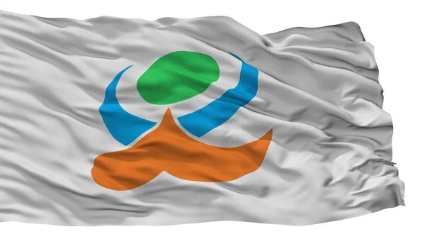 Kami City Flag Maa Japani Kumamoton Prefektuuri Eristetty Valkoisella Taustalla — kuvapankkivalokuva